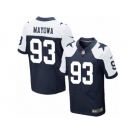 Men's Nike Dallas Cowboys #93 Benson Mayowa Elite Navy Blue Throwback Alternate NFL Jersey