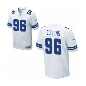 Men's Nike Dallas Cowboys #96 Maliek Collins Elite White NFL Jersey