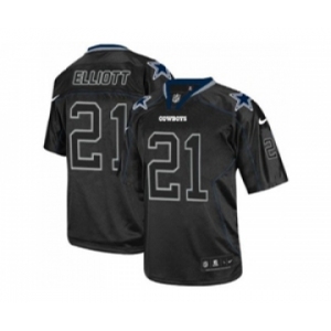 Nike Dallas Cowboys #21 Ezekiel Elliott Lights Out Black Men's Stitched NFL Elite Jersey