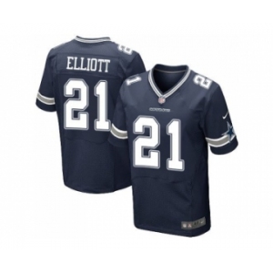 Nike Dallas Cowboys #21 Ezekiel Elliott Navy Blue Team Color Men's Stitched NFL Elite Jersey[Elliott]