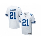 Nike Dallas Cowboys #21 Ezekiel Elliott White Men's Stitched NFL Elite Jersey[Elliott]