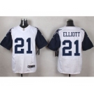 Nike Dallas Cowboys #21 Ezekiel Elliott White Men's Stitched NFL Elite Rush Jersey[Elliott]