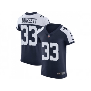 Nike Dallas Cowboys #33 Tony Dorsett Navy Blue Thanksgiving Men Stitched NFL Vapor Untouchable Throwback Elite Jersey