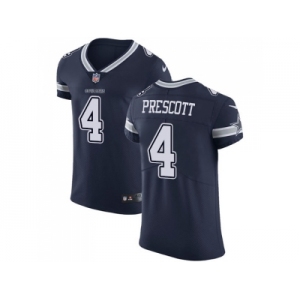 Nike Dallas Cowboys #4 Dak Prescott Navy Blue Team Color Men Stitched NFL Vapor Untouchable Elite Jersey
