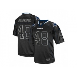Nike Dallas Cowboys #48 Daryl Johnston Lights Out Black Men's Stitched NFL Elite Jersey