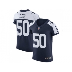 Nike Dallas Cowboys #50 Sean Lee Navy Blue Thanksgiving Men Stitched NFL Vapor Untouchable Throwback Elite Jersey