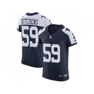 Nike Dallas Cowboys #59 Anthony Hitchens Navy Blue Thanksgiving Men Stitched NFL Vapor Untouchable Throwback Elite Jersey