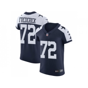 Nike Dallas Cowboys #72 Travis Frederick Navy Blue Thanksgiving Men Stitched NFL Vapor Untouchable Throwback Elite Jersey