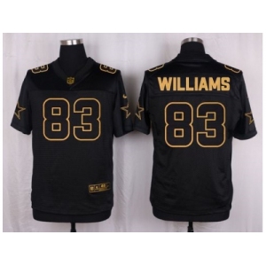 Nike Dallas Cowboys #83 Terrance Williams Black Pro Line Gold Collection Jersey[Elite]