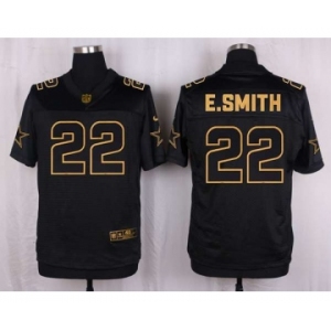 nike nfl jerseys dallas cowboys #22 e.smith black gold collection[Elite]