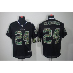 nike nfl jerseys dallas cowboys #24 claiborne black[camo fashion Elite]