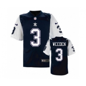 nike nfl jerseys dallas cowboys #3 Brandon Weeden Throwback Blue[Elite]