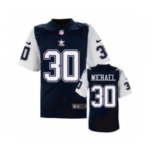 nike nfl jerseys dallas cowboys #30 Christine Michael Throwback Blue[Elite]