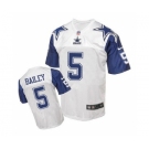 nike nfl jerseys dallas cowboys #5 Dan Bailey Throwback white[Elite]