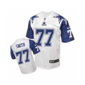 nike nfl jerseys dallas cowboys #77 Tyron Smith Throwback white[Elite]