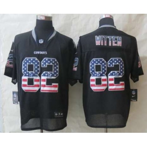 nike nfl jerseys dallas cowboys #82 jason witten black[Elite USA flag fashion]