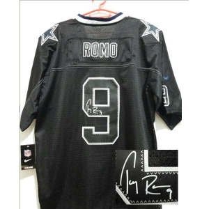 nike nfl jerseys dallas cowboys #9 romo black[Elite lights out signature]