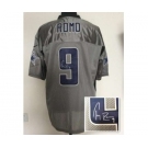 nike nfl jerseys dallas cowboys #9 romo grey[Elite shadow signature]