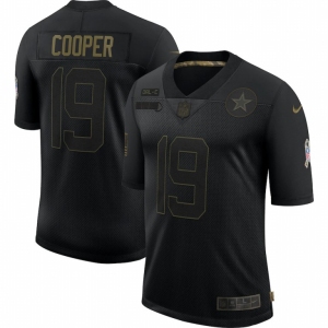 Men Dallas Cowboys #19 Amari Cooper Nike 2020 Salute To Service Limited Jersey Black