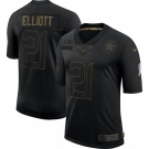 Men Dallas Cowboys #21 Ezekiel Elliott Nike 2020 Salute To Service Limited Jersey Black