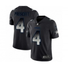 Men Dallas Cowboys #4 Dak Prescott Black Smoke Fashion Limited Jersey