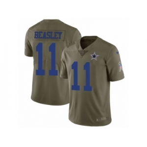 Men Nike Dallas Cowboys #11 Cole Beasley Limited Olive 2017 Salute to Service NFL Jersey