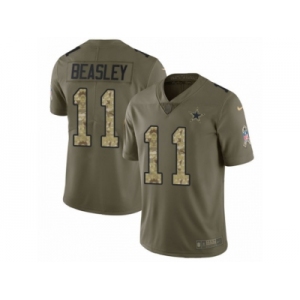 Men Nike Dallas Cowboys #11 Cole Beasley Limited Olive Camo 2017 Salute to Service NFL Jersey