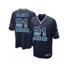 Men Nike Dallas Cowboys #21 Ezekiel Elliott Limited Navy Blue Strobe NFL Jersey