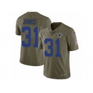 Men Nike Dallas Cowboys #31 Byron Jones Limited Olive 2017 Salute to Service NFL Jersey