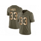 Men Nike Dallas Cowboys #33 Chidobe Awuzie Limited Olive Gold 2017 Salute to Service NFL Jersey