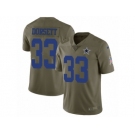 Men Nike Dallas Cowboys #33 Tony Dorsett Limited Olive 2017 Salute to Service NFL Jersey