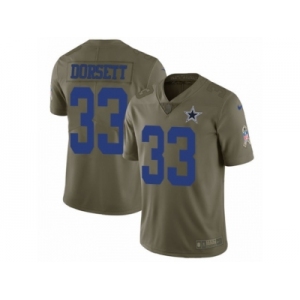 Men Nike Dallas Cowboys #33 Tony Dorsett Limited Olive 2017 Salute to Service NFL Jersey