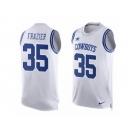 Men Nike Dallas Cowboys #35 Kavon Frazier Limited White Player Name & Number Tank Top NFL Jersey