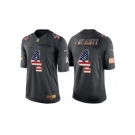 Men Nike Dallas Cowboys #4 Dak Prescott Anthracite Salute to Service USA Flag Fashion Jersey