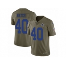 Men Nike Dallas Cowboys #40 Bill Bates Limited Olive 2017 Salute to Service NFL Jersey