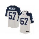 Men Nike Dallas Cowboys #57 Damien Wilson Limited White Throwback Alternate NFL Jersey