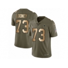 Men Nike Dallas Cowboys #73 Joe Looney Limited Olive Gold 2017 Salute to Service NFL Jersey