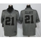 Men Nike Dallas cowboys #21 Ezekiel Elliott Gray Stitched Gridiron Gray Limited Jersey