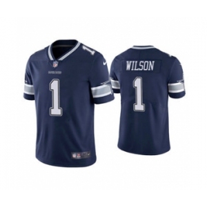 Men's Dallas Cowboys #1 Cedrick Wilson Navy Vapor Limited Stitched Football Jersey