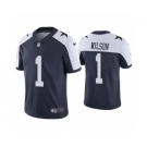 Men's Dallas Cowboys #1 Cedrick Wilson Navy Vapor Limited Stitched Throwback Football Jersey