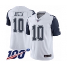 Men's Dallas Cowboys #10 Tavon Austin Limited White Rush Vapor Untouchable 100th Season Football Jersey