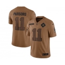 Men's Dallas Cowboys #11 Micah Parsons 2023 Brown Salute To Service Limited Football Stitched Jersey