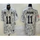 Men's Dallas Cowboys #11 Micah Parsons 2024 FUSE Arctic Camo Salute to Service Limited Stitched Jersey