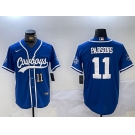 Men's Dallas Cowboys #11 Micah Parsons Light Blue Stitched Cool Base Nike Baseball Jerseys