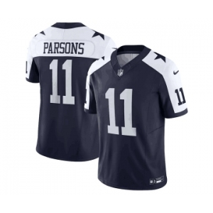 Men's Dallas Cowboys #11 Micah Parsons Navy Thanksgiving 2023 F.U.S.E. Limited Stitched Football Jersey