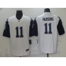 Men's Dallas Cowboys #11 Micah Parsons Nike White 2021 Throwback Limited Jersey