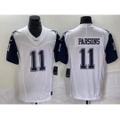 Men's Dallas Cowboys #11 Micah Parsons White FUSE Vapor Thanksgiving Limited Stitched Jersey