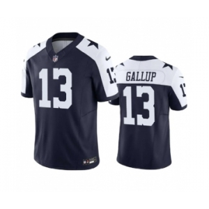 Men's Dallas Cowboys #13 Michael Gallup Navy 2023 F.U.S.E. Vapor Limited Stitched Football Jersey