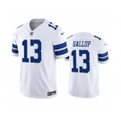 Men's Dallas Cowboys #13 Michael Gallup White 2023 F.U.S.E. Vapor Limited Stitched Football Jersey