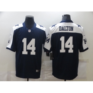 Men's Dallas Cowboys #14 Andy Dalton Nike Blue Throwback Vapor Untouchable Limited Player Football Jersey